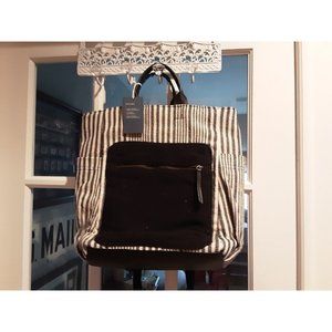 Universal Threads Large Backpack. Gray and white stripes. New with tags.